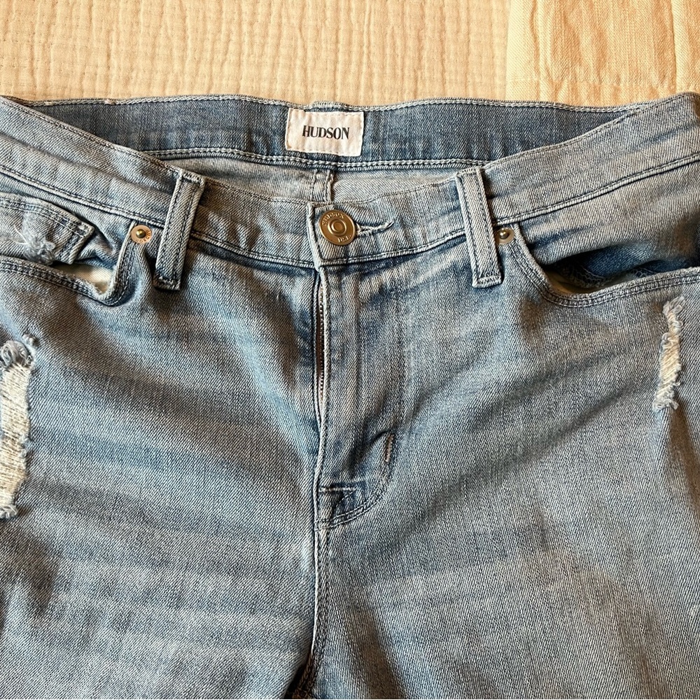 Hudson‎ Nico Midrise Diatressed Super Skinny Jeans in size 28 - Picture 2 of 9